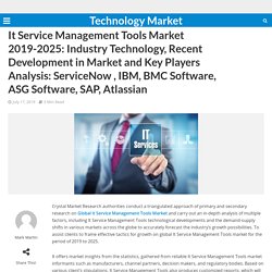 It Service Management Tools Market 2019-2025: Industry Technology, Recent Development in Market and Key Players Analysis: ServiceNow , IBM, BMC Software, ASG Software, SAP, Atlassian