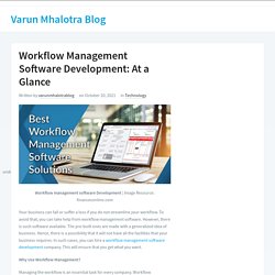 Workflow Management Software Development: At a Glance