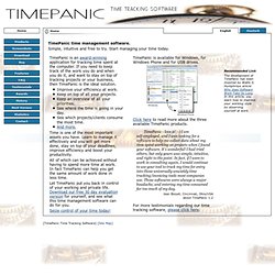 Time management software for Windows and portable devices - effective time management with TimePanic.
