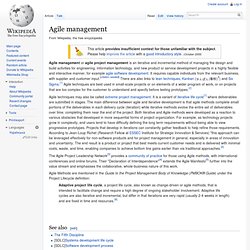 Agile management