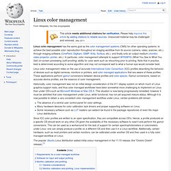 Linux color management