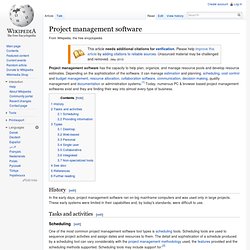 Project management software