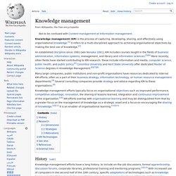 Knowledge Management