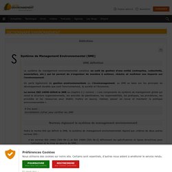 Système de Management Environnemental (SME) - Définition