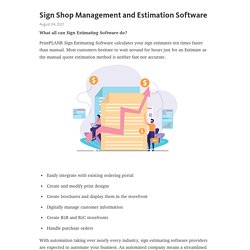 Sign Shop Management and Estimation Software – Telegraph