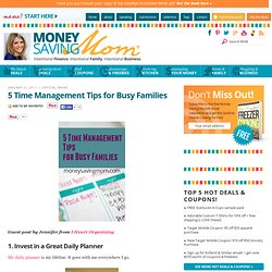 5 Time Management Tips for Busy Families