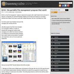 Q-Dir: the portable file management program that could