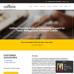 Callbox Provides Maximum Marketing Support for Talent Management Solutions Leader - B2B Lead Generation Company Malaysia
