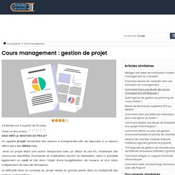 [PDF] Cours management : gestion de projet / Télécharger PDF