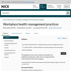 Workplace health: management practices