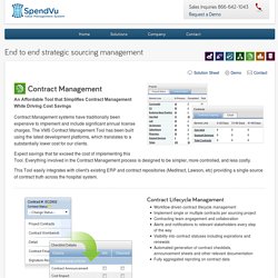 Healthcare Supply Chain Contract Management Lifecycle - SpendVu