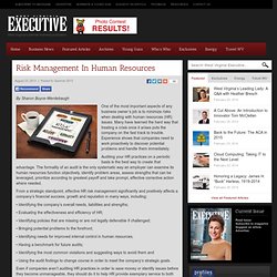 Risk Management In Human Resources