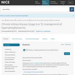 Chronic kidney disease (stage 4 or 5): management of hyperphosphataemia