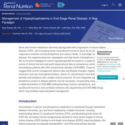 Management of Hyperphosphatemia in End-Stage Renal Disease: A New Paradigm - Journal of Renal Nutrition