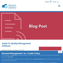 Guide To Quality Management Software