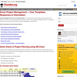 Excel Project Management - FREE Templates, Resources, Guides & Information