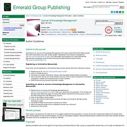 Journal of Knowledge Management information
