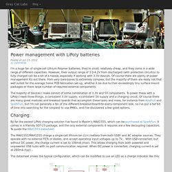 Power management with LiPoly batteries - Gray Cat Labs