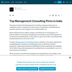 Top Management Consulting Firms in India: ext_5611042 — LiveJournal