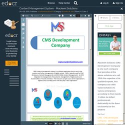 Content Management System - Mackerel Solutions