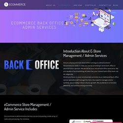 eCommerce store management, E-Store management, eCommerce maintenance service