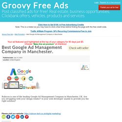 Best Google Ad Management Company in Manchester.
