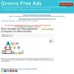 Best Google Ad Management Company in Manchester.