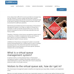 Virtual Queue Management System- Maximize Social Distancing