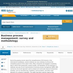 Business process management: survey and methodology