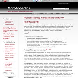 Physical Therapy Management Of Hip OA - Morphopedics