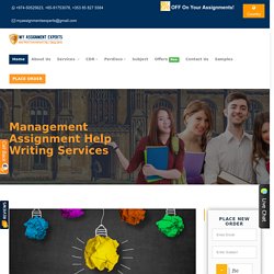 Management Assignment Help Servces - MyAssignmentExperts