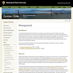 Management - Golden Gate National Recreation Area