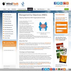 Management by Objectives (MBO) - Team Management Training from MindTools