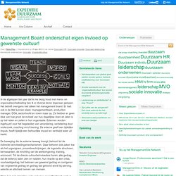Management Board onderschat eigen invloed op gewenste cultuur! - Expeditie Duurzaam