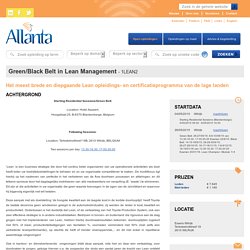 Green/Black Belt in Lean Management Opleiding - Allanta