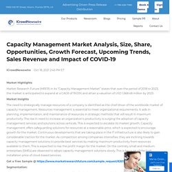 Capacity Management Market Analysis, Size, Share, Opportunities, Growth Forecast, Upcoming Trends, Sales Revenue and Impact of COVID-19