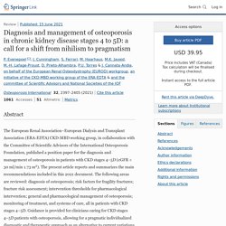 Diagnosis and management of osteoporosis in chronic kidney disease stages 4 to 5D: a call for a shift from nihilism to pragmatism