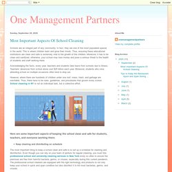 One Management Partners: Most Important Aspects Of School Cleaning