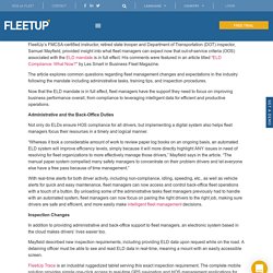 Insight Into Post-ELD Fleet Management Procedures in Business Fleet