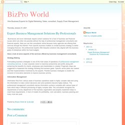 BizPro World: Expert Business Management Solutions By Professionals