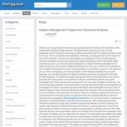 Superior Management Programme In Business Analytics » Dailygram ... The Business Network