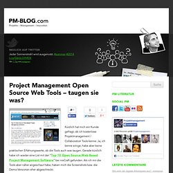 Project Management Open Source Web Tools – taugen sie was? › Projektmanagement Blog