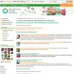 Climate Smart Disaster Risk Management publications