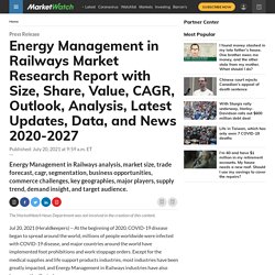 Energy Management in Railways Market Research Report with Size, Share, Value, CAGR, Outlook, Analysis, Latest Updates, Data, and News 2020-2027