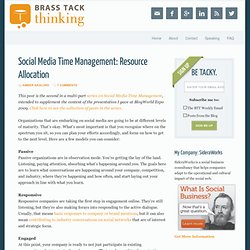 Social Media Time Management: Resource Allocation