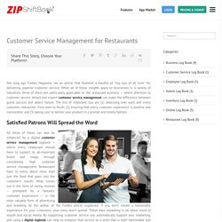 Customer Service Management Software For Restaurants - Zip Shift Book