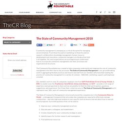 The State of Community Management 2010