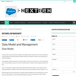 Data Model and Management - SalesforceNextGen