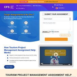 Tourism Project Management Assignment Help- A+ Quality