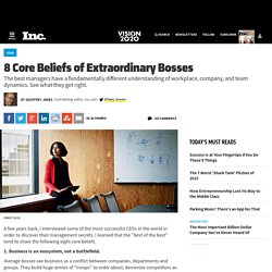 Management Secrets: Core Beliefs of Great Bosses